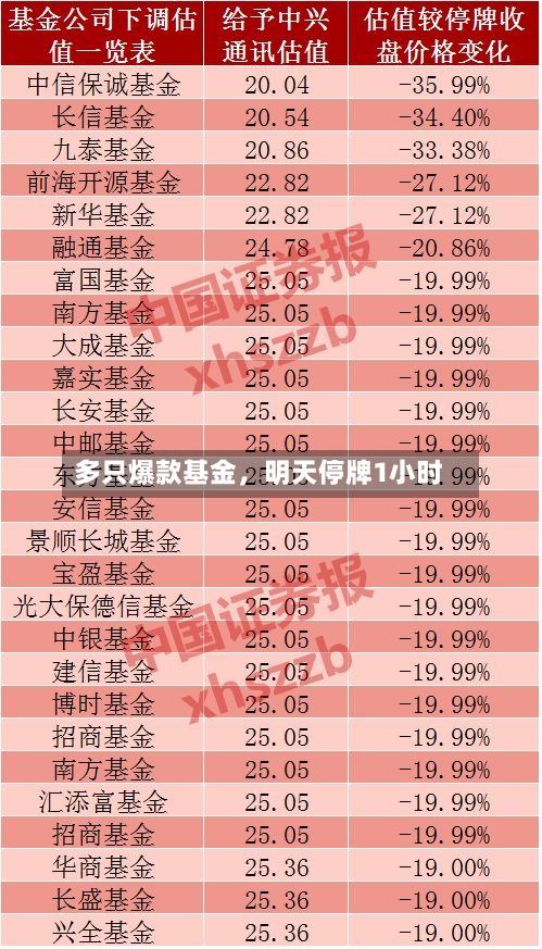 多只爆款基金	，明天停牌1小时-第3张图片
