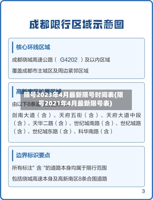 限号2023年4月最新限号时间表(限号2021年4月最新限号表)-第2张图片